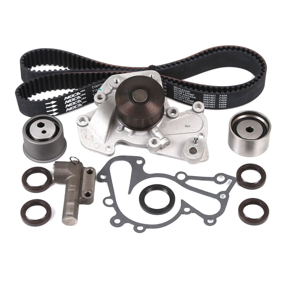 MOCA AUTOPARTS Timing Belt Kit with Water Pump Tensioner Fit for 2001-2006 Hyundai Santa Fe 2.7L & 2005-2010 Kia Sportage 2.7L