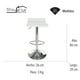 thumbnail image 3 of Taburetes de bar (2 unidades, altura regulable, de piel sintética, barra giratoria, mesa de cocina, altura de bar, taburetes, sillas de comedor, 2 unidades) Color Blanco Stay Elit Minimalista, 3 of 6