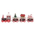 thumbnail image 1 of Bonito modelo de tren de madera, juguete bonito para mesa de casa, regalos de Navidad 2023 (rojo), 1 of 3