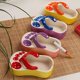 thumbnail image 2 of Portable Snacks Plate Funny Ceramic Slippers Plate Slippers Mini French Fries Plate Mini Dessert Plates for Household Burgundy, 2 of 3