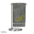 thumbnail image 2 of Monogrammed Bath Towel, Personalized Gift, 27 x 54 inches - Set of 2 - Gold Script Embroidered Towel - 100% Turkish Cotton - Soft Terry Finish - for Bathroom, or Spa - Script A Gray Towels, 2 of 2