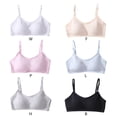 thumbnail image 7 of GYRATEDREAM Girls Seamless Training Bra Crop Cami Training Bras Seamless Bra Sports Bra Wireless Bras Elastic Thin Shoulder Straps, 7 of 7