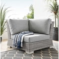 thumbnail image 1 of Modway Conway Outdoor Patio Wicker Rattan Corner Chair in Light Gray Gray, 1 of 9