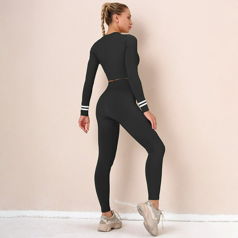 GPPZM Yoga Set Women Two Piece Sport Suit Gym Clothing Fitness