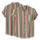 thumbnail image 2 of Camisa de verano que imprime la parte superior de la solapa de la camisa de manga corta de los hombres ocasionales Pompotops oipoqjl25321, 2 of 9