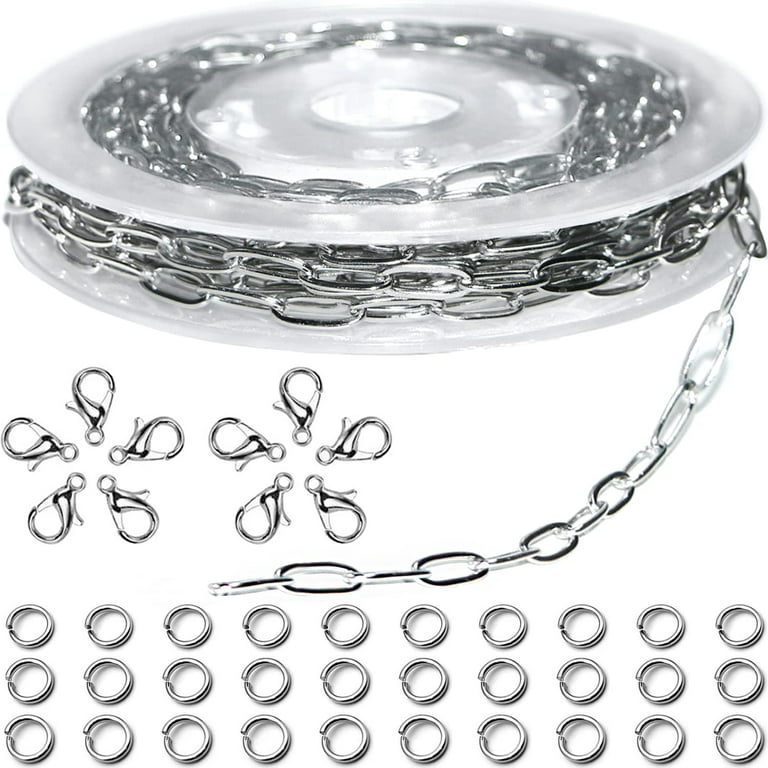  Jishi Chains Jewelry Making Supplies, 60ft Cable Link