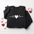 thumbnail image 3 of ZHYou Women Valentine's Day T-Shirts V-Neck Valentine's Day Printed Long Sleeve Loose Fit Casual Soft Spring Summer Tops,Black,XS, 3 of 4