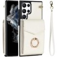 thumbnail image 1 of HCTian pour Samsung Note 10 Plus Étui Portefeuille en Cuir Multi-Cartes avec Lanière Anneau Rabattable, 1 of 7