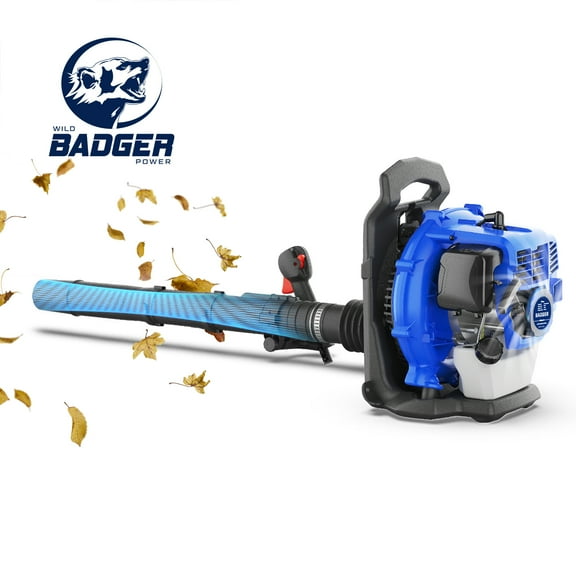 WILD BADGER POWER 43cc Backpack Leaf Blower, 650CFM 152MPH Gas Powered, Lightweight 17.4 lbs for Yard and Driveway Cleanup
