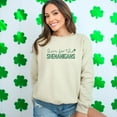 thumbnail image 3 of St. Patrick's Day Sweatshirt Here for the Shenanigans Graphic Top, Unisex Clover Pullover, Green Irish Festival Attire, Casual Wear, 3 of 7