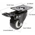 thumbnail image 5 of Juego de 4 ruedas giratorias con placa superior, resistencia industrial con freno, ruedas resistentes que no dejan marcas para un cuidado óptimo del piso, sistema de doble cojinete para una mayor, 5 of 5