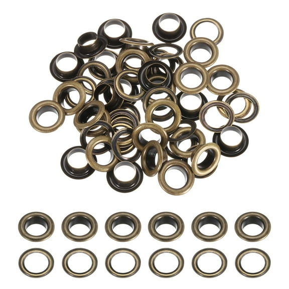30Set 5/16"(8mm) Grommets Eyelets with Washers for Fabric, Leather, Belts, Clothes, Bead Cores, DIY Project (Bronze)