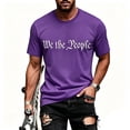 thumbnail image 5 of FASHOFT 250 Anniversary USA Shirt Mens American Flag Graphic Tees Patriotic 4th of July Shirts Independence Day Summer Tops Purple S, 5 of 5