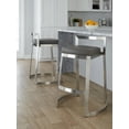 thumbnail image 3 of Fuji DLX Counter Stools for Kitchen Counter in Stainless Steel and Faux Leather, Counter Height Chairs, Bar Stools Set of 2, Counter Height Chairs, Bar Stools For Kitchen Island, 3 of 6