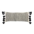 thumbnail image 2 of Laddha Home Designs Handwoven Striped Rectangular Lumbar Pillow Cover - 28" - White and Black, 2 of 9