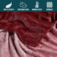 thumbnail image 5 of Flannel Fleece Ombre Throw Blanket for Couch | Soft Cozy Microfiber Couch Gradient Accent Blanket | Warm Lightweight Blanket for Sofa Chair Bed | All Season 50x60 Inches Wine Red, 5 of 6