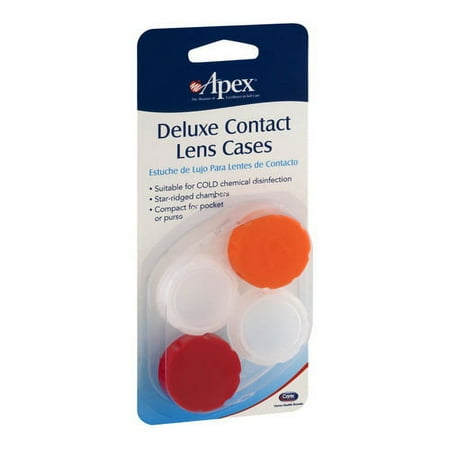 Apex Deluxe Contact Lens Case - 1 Ea, 6 Pack