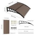 thumbnail image 3 of Topcobe Window Awning Door Canopy Exterior, 40" x 38" Awnings for Doors Polycarbonate Cover Patio Door Awning Rain Snow Sunlight Protection Hollow Sheet., 3 of 11