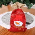 thumbnail image 2 of Bolsas de regalo de arpillera navideñas, organizador de envoltura con cordón de gran capacidad para vacaciones, paquetes de almacenamiento de joyas de dulces, muñeco de nieve para el hogar, 2 piezas Monstrate HA009297-02, 2 of 6