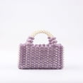 thumbnail image 2 of Zhuge Bolso de hombro tejido para mujer, bolso de mano tejido, bolso de mano tejido elegante para playa de verano, bolsos de hombro de 7,5 x 3,1 x 5,1 pulgadas (rojo), 2 of 4