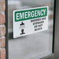 thumbnail image 4 of (2 Pack) Shower And Eyewash Do Not Block With Symbol OSHA Emergency Sign, 4 of 7