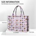 thumbnail image 3 of Large Capacity Tote Bag,Cute Pitbull Terriers Dog and Flower Handbag Fashion Luxury Tote Bag,15.7"x13"x 5.1" Inches,Laptop Compatible, 3 of 6
