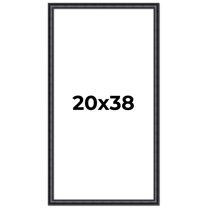20x38 Frame Black Real Wood Picture Frame Width 1.25 inches | Interior Frame Depth 0.5 inches |