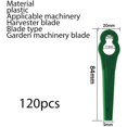 thumbnail image 5 of Paquete de 120 cuchillas de repuesto para cortacésped, cuchillas de repuesto para cortacésped de plástico, cuchillas de corte para cortacésped, cuchillas de repuesto de plástico (verde) JAMW Sencillez, 5 of 5