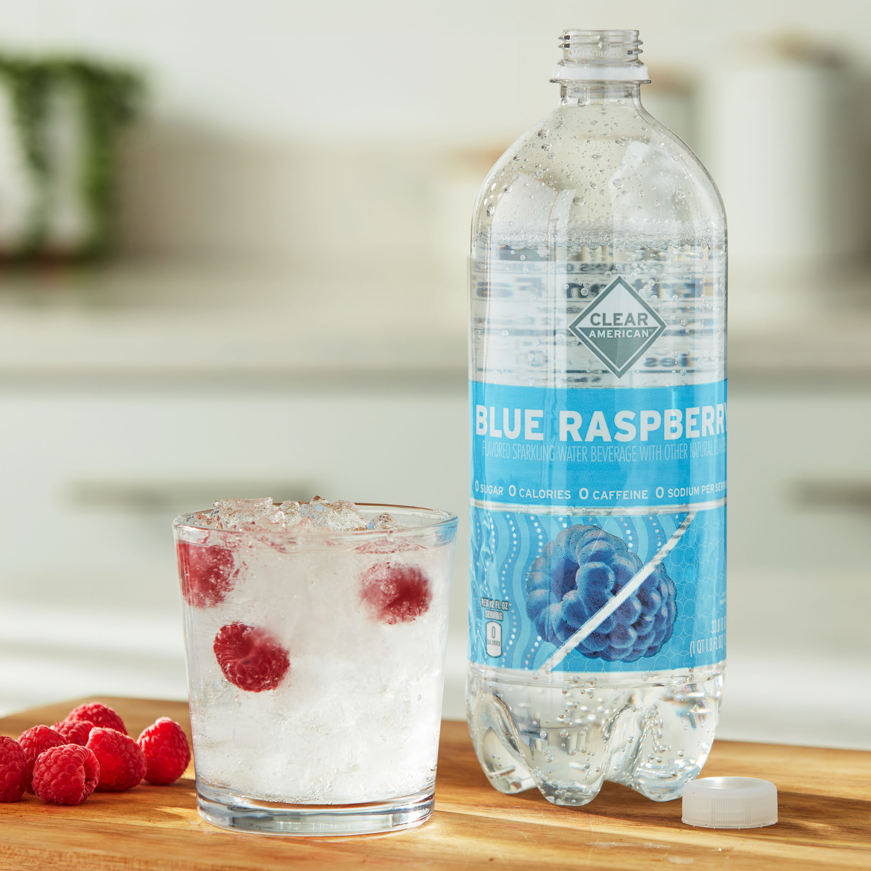 Clear American Blue Raspberry Sparkling Water, 33.8 fl oz, Bottle - image 3 of 9