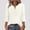 Khaki, variant on Purple Embroidered Blouse - Womens Boho V-Neck Top, Loose Fit Casual Three Quarter Sleeve Tunic,Size XL