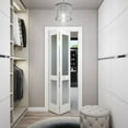 thumbnail image 2 of 30 in. x 80 in. x 1-3/8 in. Frosted Glass 2-Lite Shaker Primed Solid Wood Core Bi-Fold Door with Hardware Included, 2 of 3