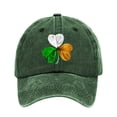 thumbnail image 3 of MSJUHEG Trucker Hat,Golf Hat,Hats for Men,Running Hat,Baseball Cap,Washed Cotton St. Pat Print Old Vintage Daddy Baseball Cap Green 1 One Size, 3 of 3