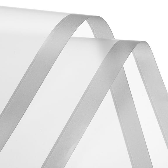 20pcs Transparent Silver Border Flower Wrapping Paper 22.8"x22.8" Waterproof Floral Wrapping Paper for DIY Crafts