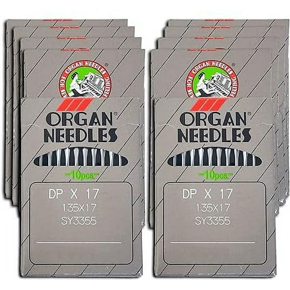 Teamwork 100 ORGAN Industrial Sewing Machine Needles DPX17 135X17 for Walking foot & more (Size 24 (metric 180)
