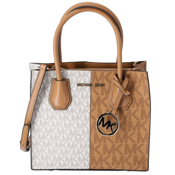 Michael Kors Bolso Bandolera Mediano Mercer para Mujer con Logotipo en Dos Tonos, Color Ciervo, Nulti 35F4GM9M2B-deerm
