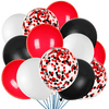 JOYYPOP 80Pcs Red White and Black Latex Balloons with Confetti Balloons for Poker Card Party Decorations,Casino Party,Race Car Party