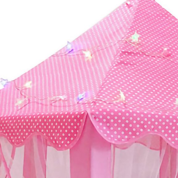 Tienda de campaña para niños de interior, hermosa y elegante, antimosquitos, para dormir, jugar, princesa, castillo, casa de juegos, color rosa, para 2 personas
