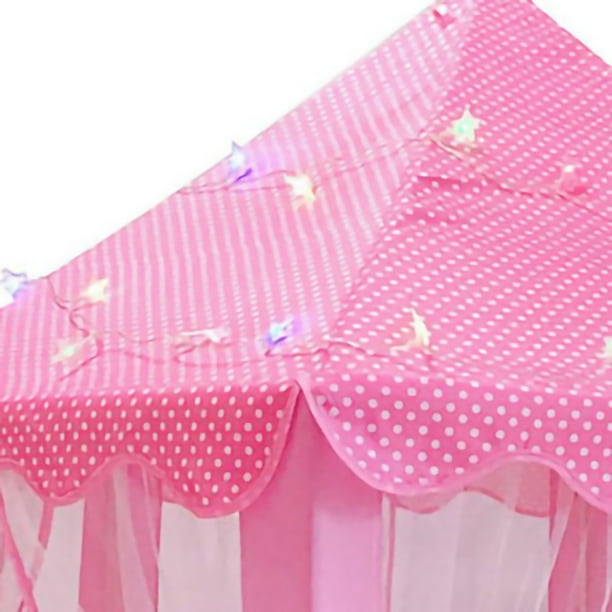 Tienda de campaña para niños de interior, hermosa y elegante, antimosquitos, para dormir, jugar, princesa, castillo, casa de juegos, color rosa, para 2 personas