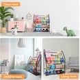 thumbnail image 4 of Metal Kids Bookshelf 5 Tier Ladder Style Bookcase with Toy Storage for Bedroom Living Room, Black Large, 4 of 6