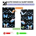 thumbnail image 2 of Cartoon Case for Fire HD 8 (8th Generation 2018 /7th Generation 2017 /6th Generation 2016 Release), Fold Stand Magnetic Leather Protector Wallet Flip Cute Case with Auto Sleep Wake, Blue Butterflies, 2 of 8