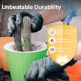 thumbnail image 3 of Guantes desechables UYKKE de nitrilo, 7 mil, XL, negros, 1000 unidades, 3 of 7