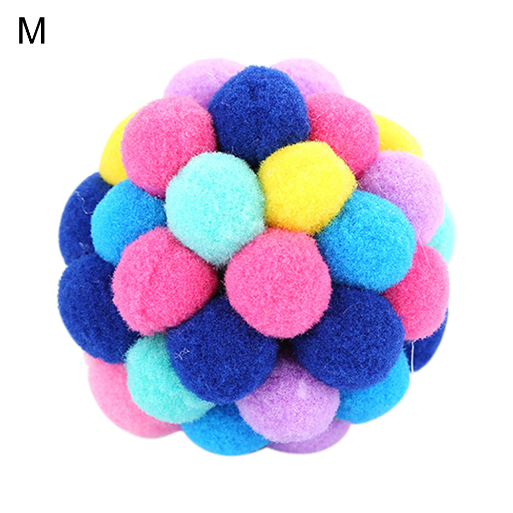 SPRING PARK Pet Supplies Handmade Bells Ball Funny Cat Toy Colorful Cat Molar Micro Bouncy Balls - image 2 of 7