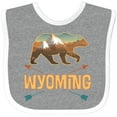 thumbnail image 3 of Inktastic Wyoming Vacation Bear Silhouette Boys or Girls Baby Bib, 3 of 4