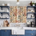 thumbnail image 2 of Curtains 84 Inches Long 2 Panels, Fall Leaves Grommets Window Treatment Curtain, Farmhouse Retro Botanical Floral Thermal Curtains Drapes for Living Room/Bathroom, 2 of 9