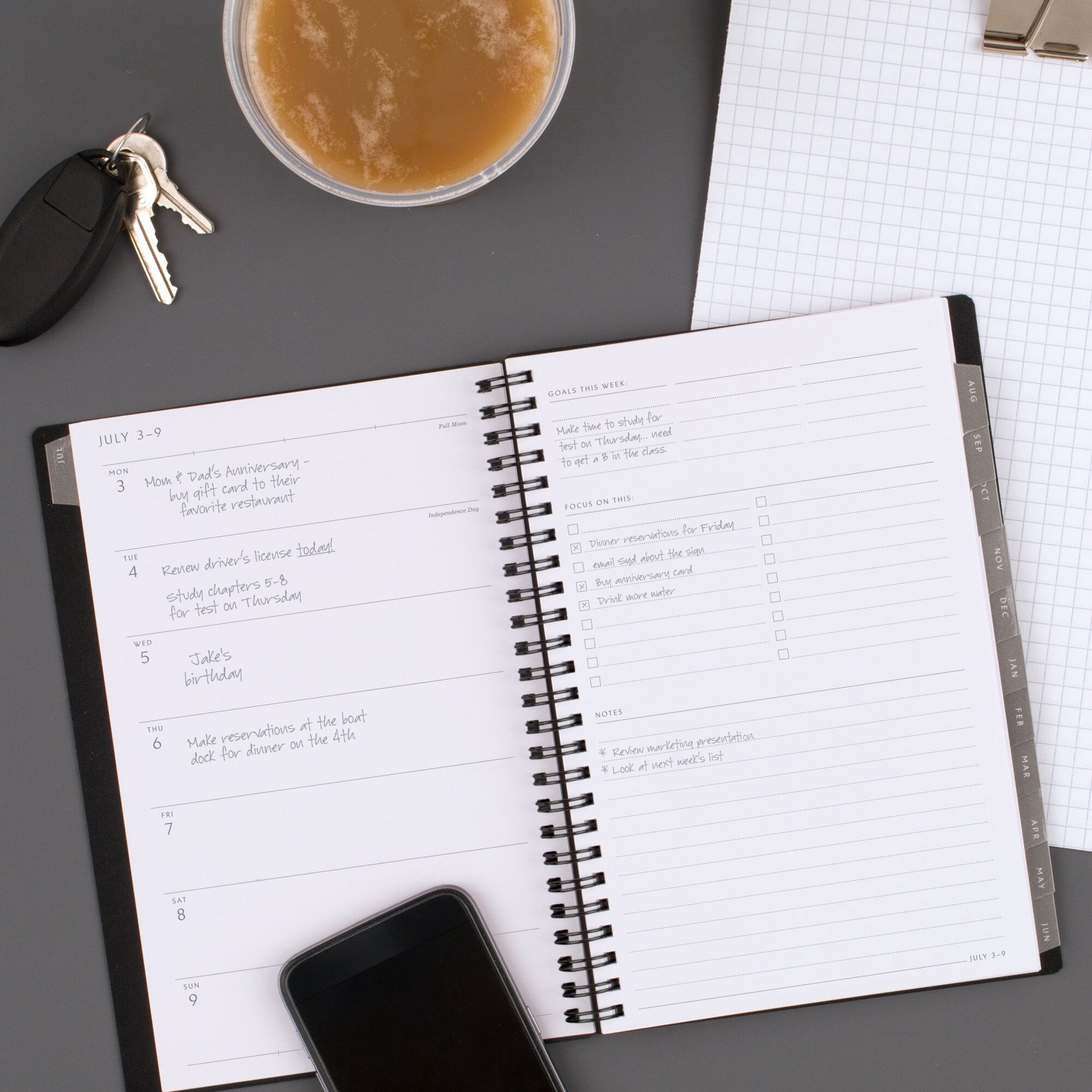 AT-A-GLANCE Elevation Academic 2023-2024 Weekly Monthly Planner Black Small 5 12