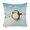 Happy Penguin Sledding 1, variant on Green Snowman Painting - Winter Places Linen toss pillowcase decoration pillowcase gifting preferred 20x20 inch cushion cover sofa pillowcase sofa bedroom living room car