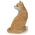 thumbnail image 4 of Hi-Line Gifts 10.25" Brown and White Ginger Cat Looking Back Outdoor Garden Statue, 4 of 7