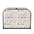 thumbnail image 2 of Honeii Summer Rabbit Print 4 slice Toaster Cover, Two Slice Toaster Dust-proof Cover For Kitchen Small Appliance and Fingerprint Protection, 2 of 7