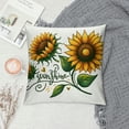 thumbnail image 2 of YANMS Sunflower Sunshine Decorative Throw Pillow Cover, Spring Summer Home Sweet Home Porch Patio Outdoor Pillowcase, Fall Farmhouse Couch Cushion Case Decor White, 2 of 5