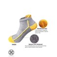 thumbnail image 2 of Luxtrada 4 Pairs Mens Low Cut Ankle Athletic Socks Polyester Mesh Cushioned Running Ventilation Sports Tab Socks (Grey), 2 of 6